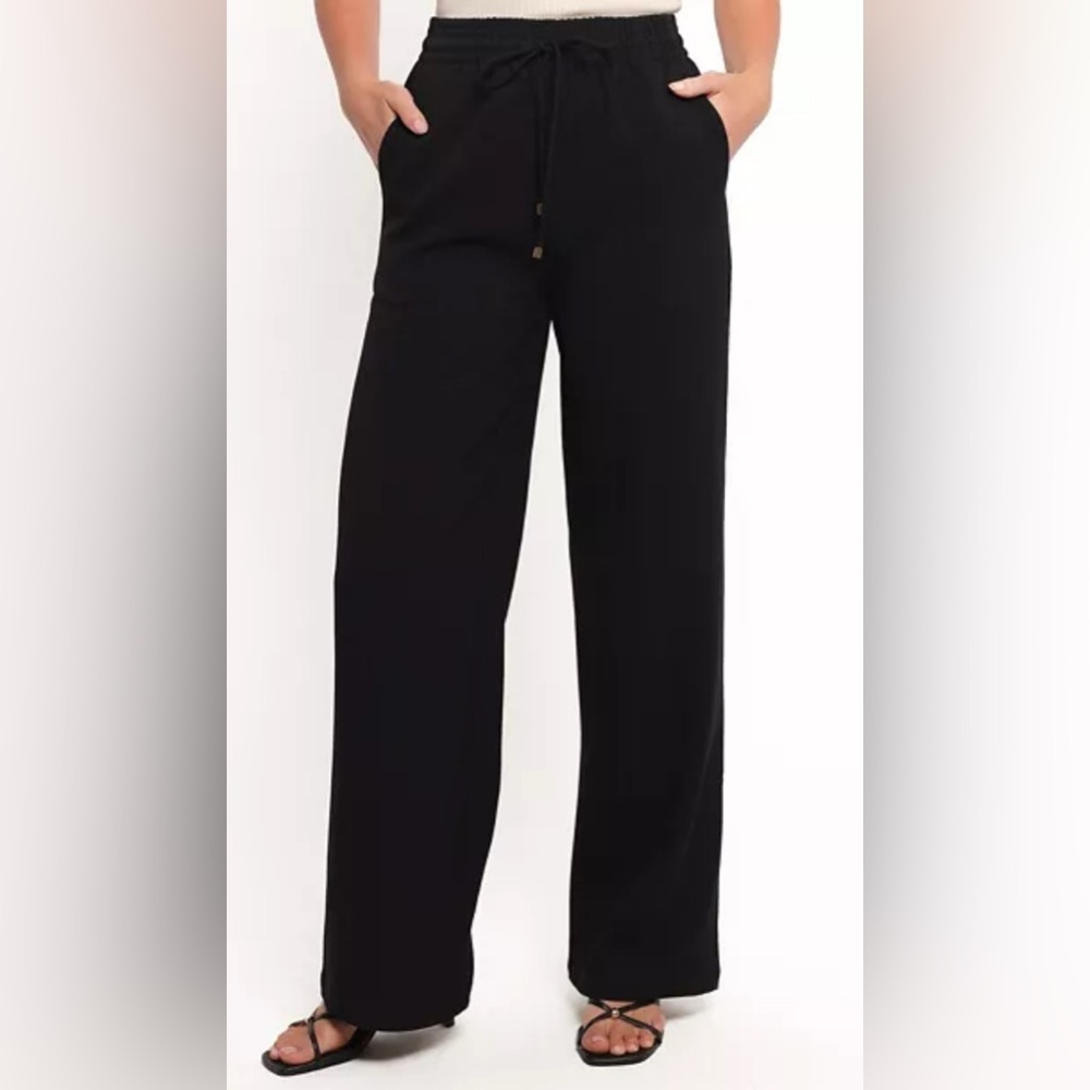 Inc International Concepts Petite
Linen-blend navy blue High-rise Wide-leg